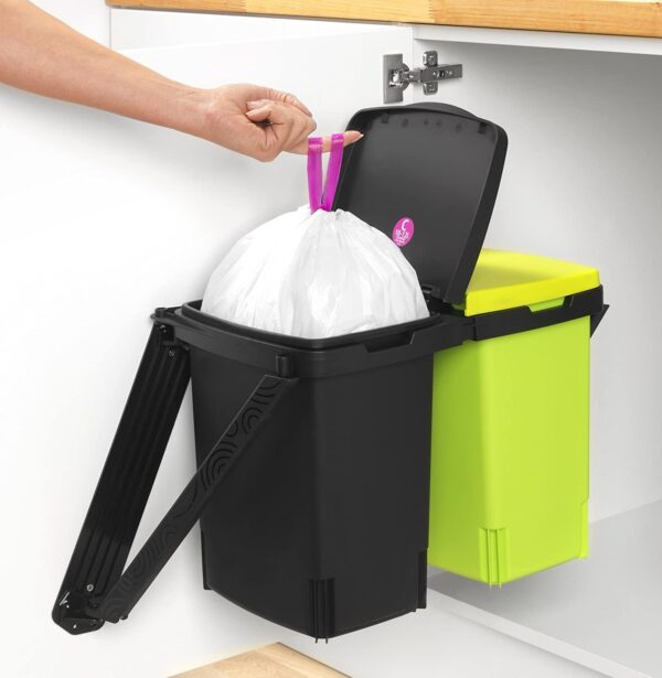 Brabantia Built-In Waste Separator 2x10Lt Black/Green - Image 3