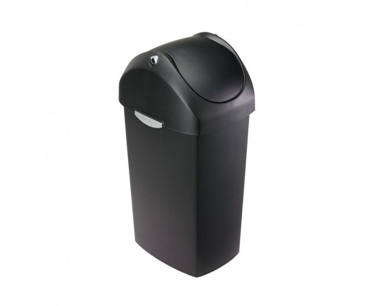 Simplehuman SWING Lid Bin 40Lt Plastic Black Fino Ferramenta