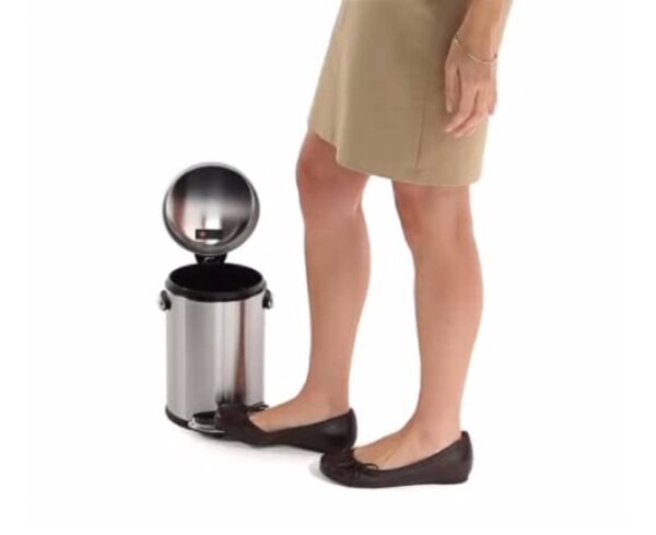 Simplehuman RETRO Pedal Bin 4.5Lt Fingerprint proof Brushed Stainless Steel - Image 2
