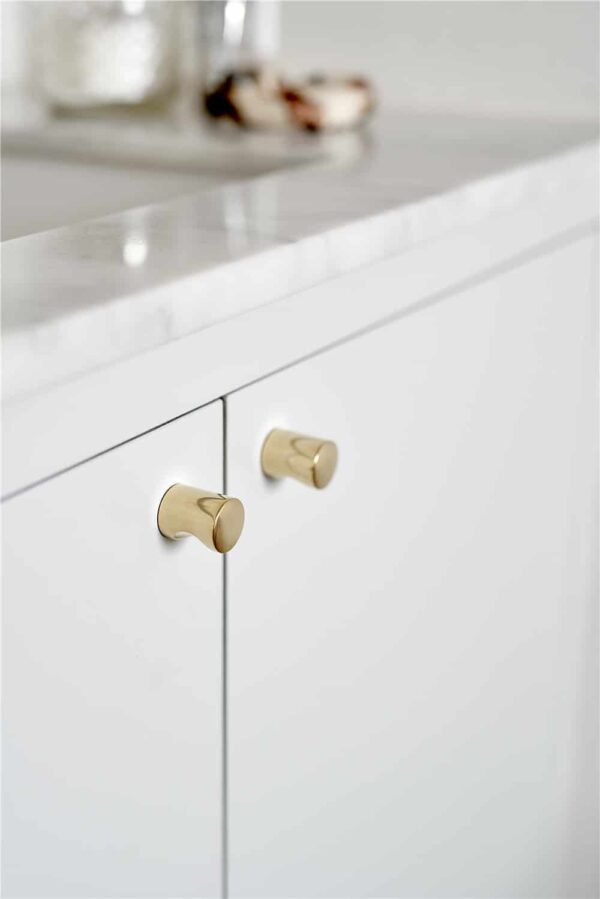 Furnipart TUMBLER Furniture Knob 21mm Polished Brass - Image 2