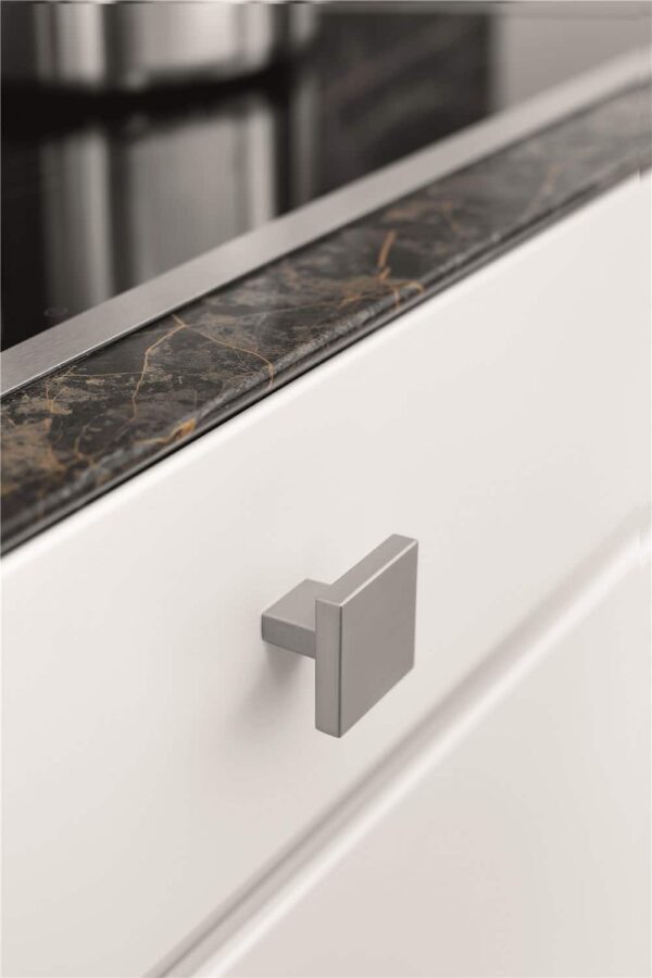 Furnipart BLOCK Furniture Knob 45X45mm Inox Look - Image 2