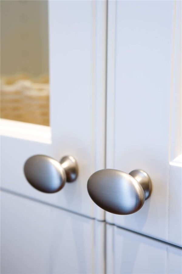 Furnipart OVAL SIMPLE Furniture Knob 60mm Inox Look - Image 2