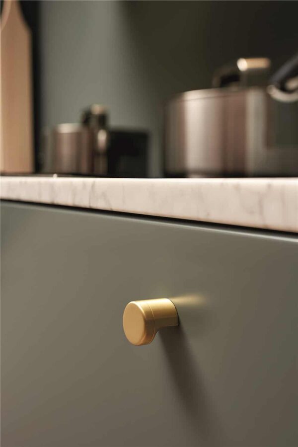Furnipart POINT Furniture Knob 28mm Brushed Gold - Image 2