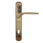 Forme-P PEGASO Door Handle on Plate Brass