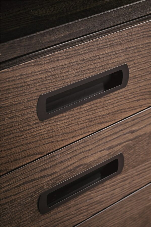 Furnipart LUX Flush Furniture Handle 128mm Matt Black - Image 2