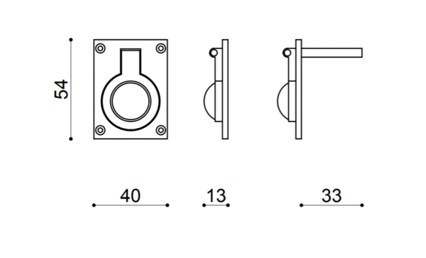 ZB EDGE14 Flush Handle Satin Chrome - Image 2
