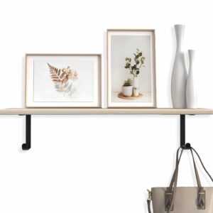 Rei 1077 Shelf Bracket with Hook Black
