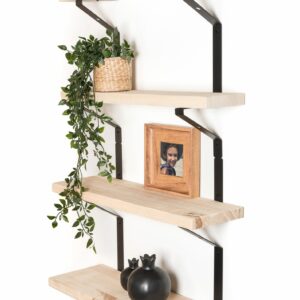 Rei 1081 Shelf Bracket for 2 Shelves Black