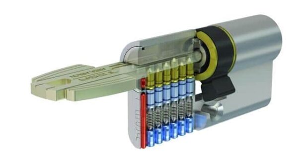 Tesa T60 Europrofile Cylinder 60mm Brass - Image 2