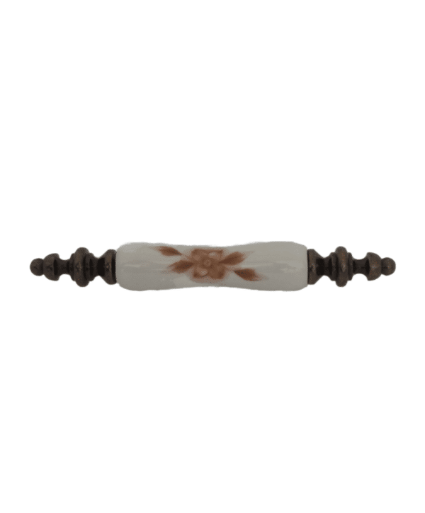 Gem MZ.1280 Furniture Handle 64mm Bronze and Aria Autunnale Decorated Porcelain - Image 2