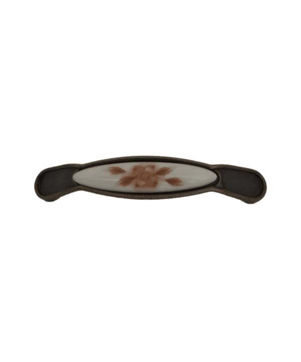 Gem MZ.1295 Furniture Handle 96mm Bronze and Aria Autunnale Decorated Porcelain - Image 2