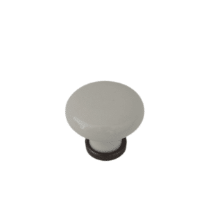 Gem PP.50 Furniture Knob 31mm Bronze and Natural Porcelain