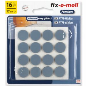 Fix-O-Moll Easy Gliders Self Adhesivedh 17mm Pack of 16