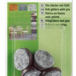 Fix-O-Moll Felt Gliders With Pin 30mm Brown Pack of 4