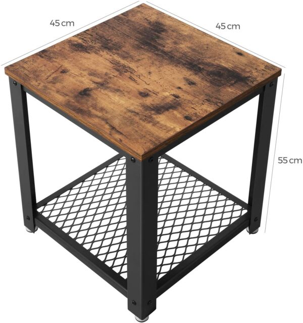 Songmics Side Table With Mesh Shelf - Image 2