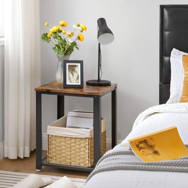 Songmics Side Table With Mesh Shelf - Image 3